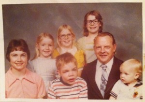 Mom, me, Butchie, sister, sister, Dad, brother Two years before my father got sick 1977